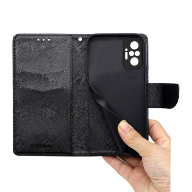 Θήκη Πορτοφόλι Sonique Trend Wallet Xiaomi Redmi Note 10 Pro Μαύρο