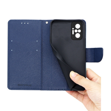 Θήκη Πορτοφόλι Sonique Trend Wallet Xiaomi Redmi Note 10 Pro Σιέλ / Σκούρο Μπλε