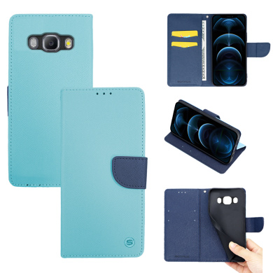 Θήκη Πορτοφόλι Sonique Trend Wallet Samsung Galaxy J5 (2016) Σιέλ / Σκούρο Μπλε