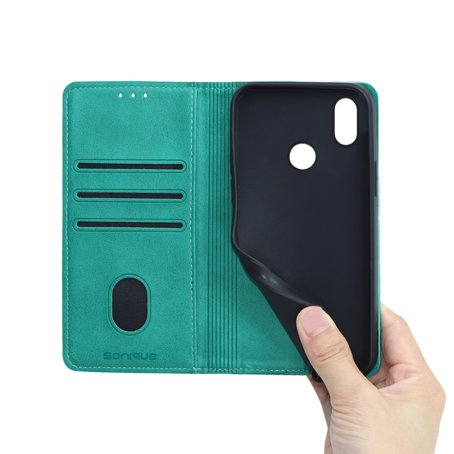 Θήκη Πορτοφόλι Vintage Magnet Wallet Sonique Xiaomi Redmi Note 6 Pro Βεραμάν