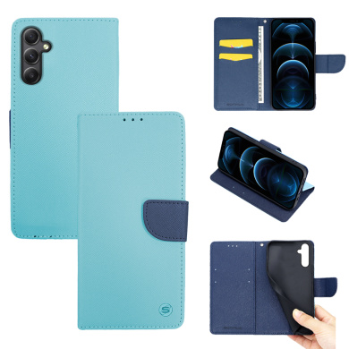 Θήκη Πορτοφόλι Sonique Trend Wallet Samsung Galaxy A34 5G Σιέλ / Σκούρο Μπλε