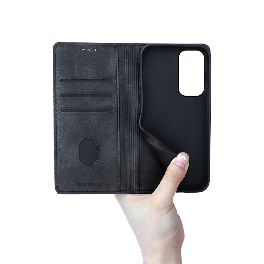 Θήκη Πορτοφόλι Vintage Magnet Wallet Sonique Samsung Galaxy M23 5G Μαύρο