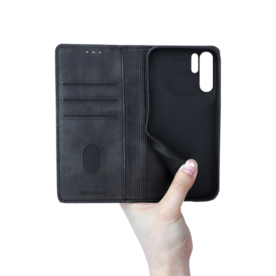Θήκη Πορτοφόλι Vintage Magnet Wallet Sonique Huawei P30 Pro Μαύρο