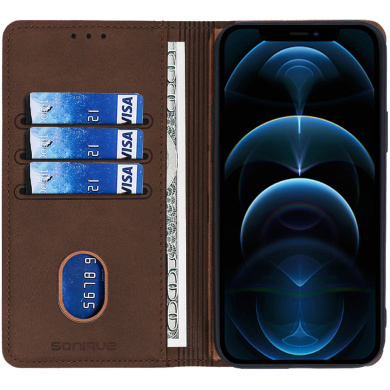 Θήκη Πορτοφόλι Vintage Magnet Wallet Sonique Google Pixel 6 5G Καφέ