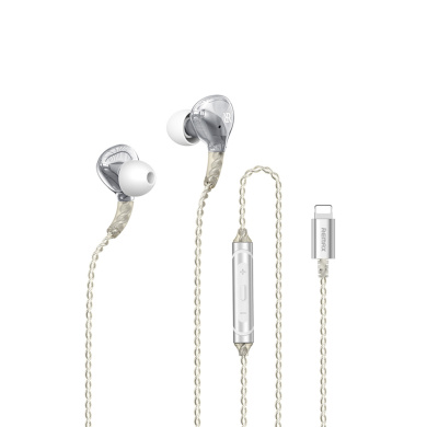 Ακουστικά Remax Metal Wired Lightning RM-616i Λευκό