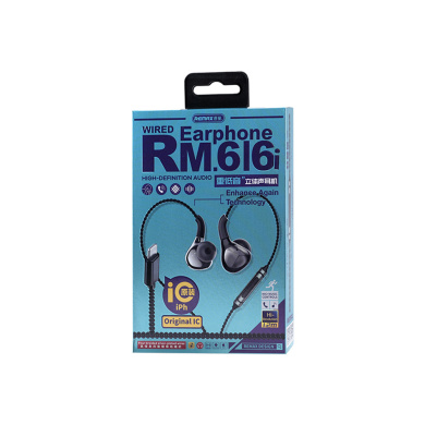 Ακουστικά Remax Metal Wired Lightning RM-616i Λευκό