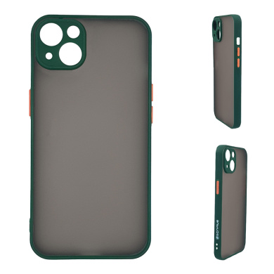 Θήκη Σιλικόνης Color Button Bumper Sonique Apple iPhone 14 Plus Πράσινο Σκούρο