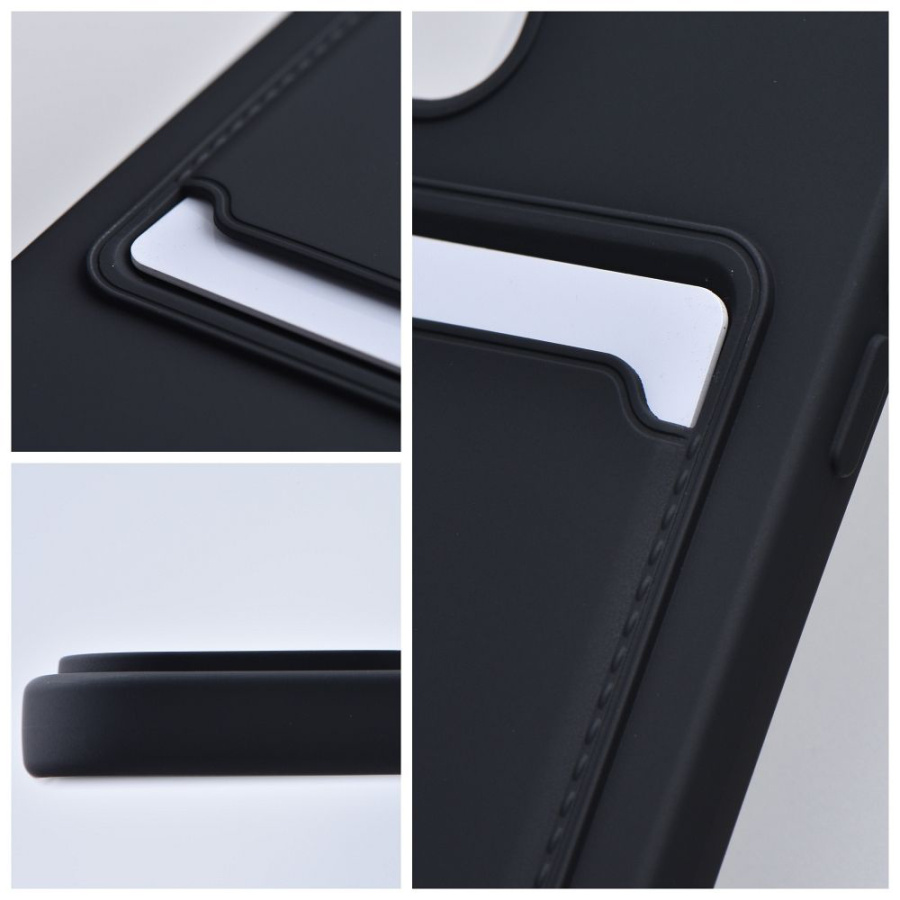 Θήκη Σιλικόνης Sonique Card Case Xiaomi Redmi Note 12 5G / Poco X5 5G Μαύρο