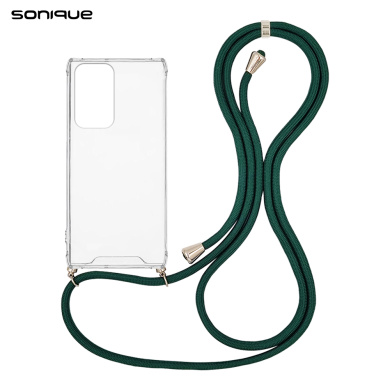 Θήκη Σιλικόνης με Κορδόνι Sonique Armor Clear Samsung Galaxy S23 Ultra Πράσινο Σκούρο