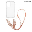 Θήκη Σιλικόνης με Strap Sonique Armor Clear Samsung Galaxy S23 Ultra Ροζ