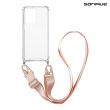 Θήκη Σιλικόνης με Strap Sonique Armor Clear Xiaomi Redmi Note 12 5G / Poco X5 5G Ροζ