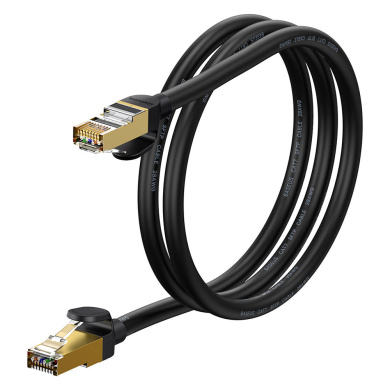 Καλώδιο Ethernet RJ45 Baseus Round Cat.7 1m Μαύρο