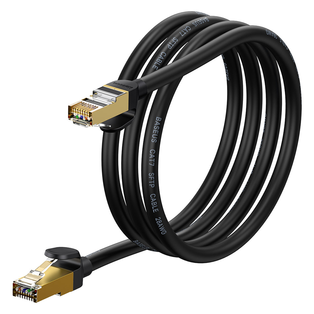 Καλώδιο Ethernet RJ45 Baseus Round Cat.7 5m Μαύρο