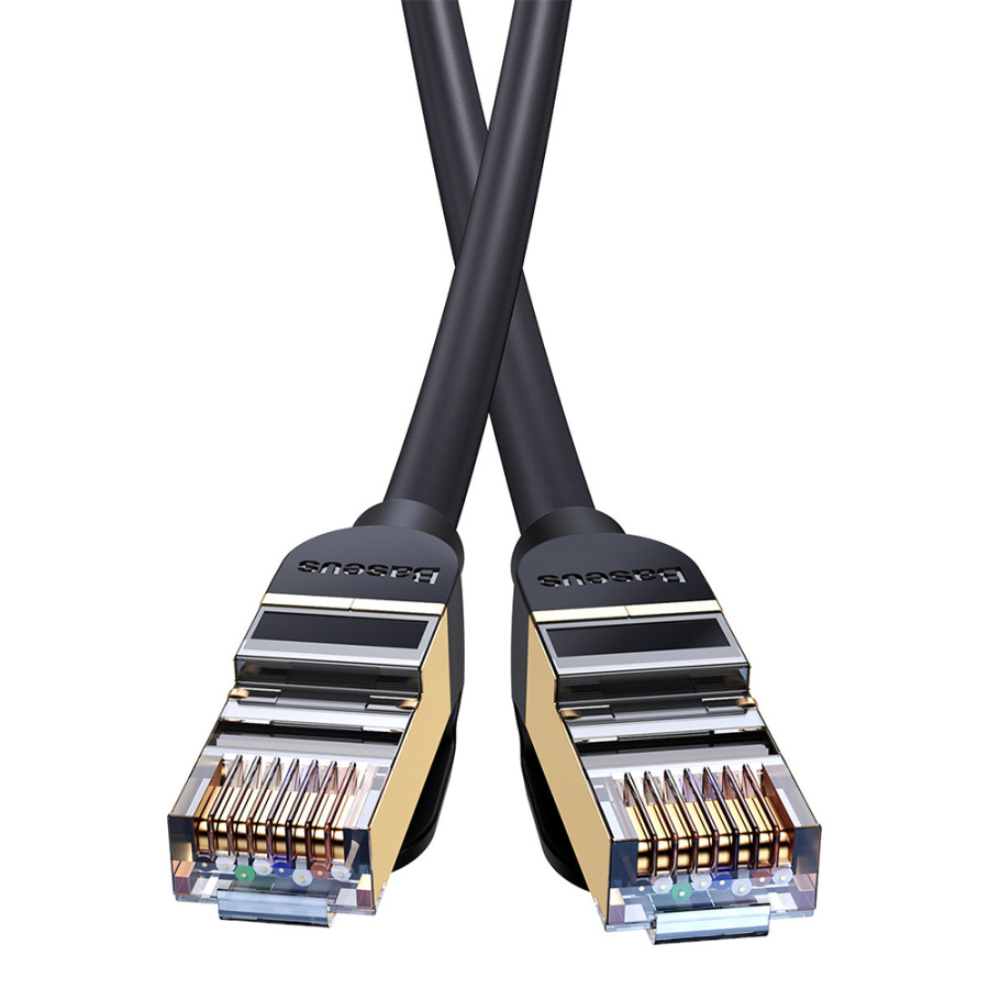 Καλώδιο Ethernet RJ45 Baseus Round Cat.7 1,5m Μαύρο