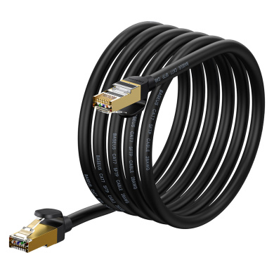 Καλώδιο Ethernet RJ45 Baseus Round Cat.7 3m Μαύρο