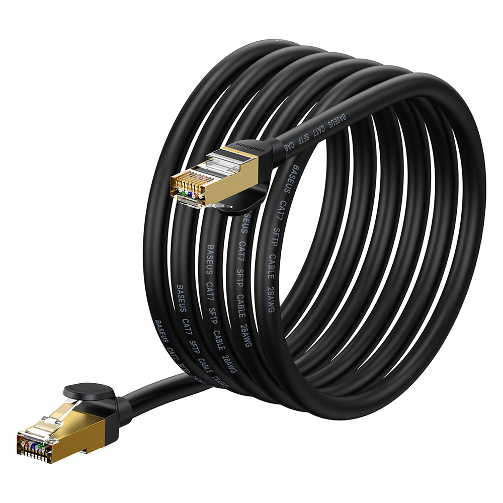 Καλώδιο Ethernet RJ45 Baseus Round Cat.7 3m Μαύρο