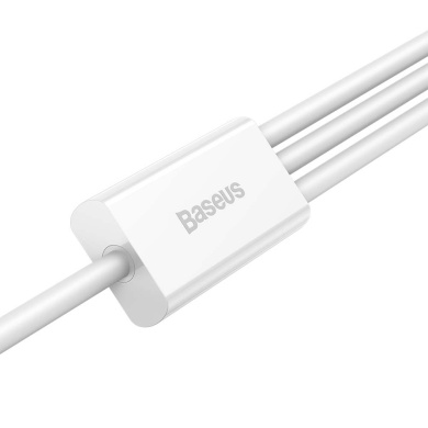 Καλώδιο 3σε1 Baseus Superios Series USB σε Micro USB / USB-C / Lightning, 3.5A 1.2m Λευκό