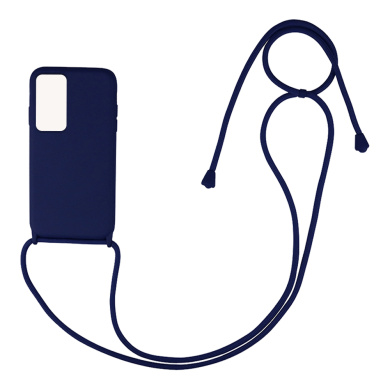 Θήκη Σιλικόνης με Κορδόνι CarryHang Sonique Xiaomi Poco F4 5G Μπλε Σκούρο