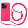 Θήκη Σιλικόνης με Κορδόνι CarryHang Sonique Apple iPhone 14 Pro Φουξ