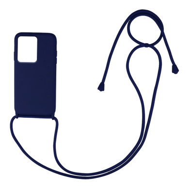Θήκη Σιλικόνης με Κορδόνι CarryHang Sonique Xiaomi Redmi Note 12 4G Μπλε Σκούρο