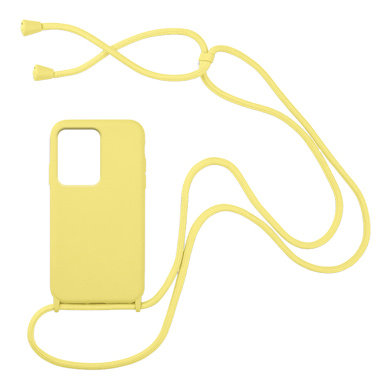 Θήκη Σιλικόνης με Κορδόνι CarryHang Sonique Xiaomi Redmi Note 12 5G / Poco X5 5G Κίτρινο