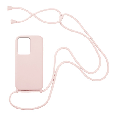 Θήκη Σιλικόνης με Κορδόνι CarryHang Sonique Xiaomi Redmi Note 12 5G / Poco X5 5G Ροζ