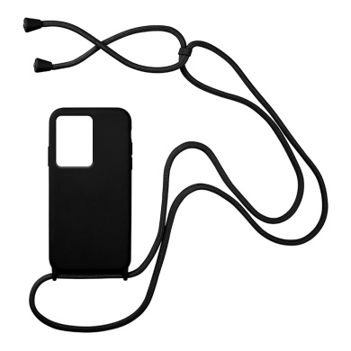 Θήκη Σιλικόνης με Κορδόνι CarryHang Sonique Xiaomi Redmi Note 12 Pro Plus Μαύρο