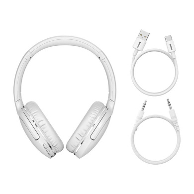 Ασύρματα Ακουστικά Κεφαλής Baseus Encok D02 Pro Λευκό