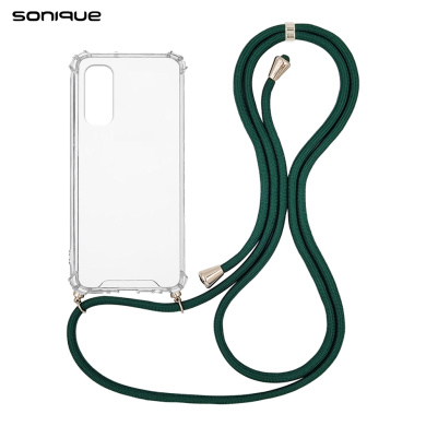 Θήκη Σιλικόνης με Κορδόνι Sonique Armor Clear Samsung Galaxy M54 5G Πράσινο Σκούρο