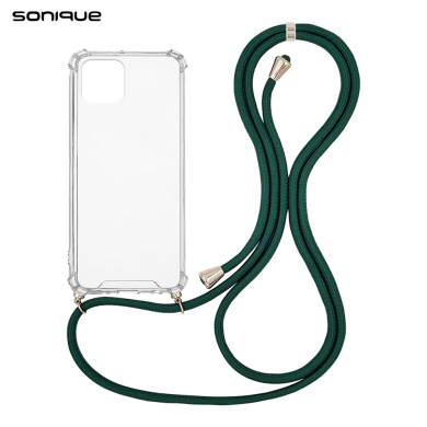 Θήκη Σιλικόνης με Κορδόνι Sonique Armor Clear Samsung Galaxy M33 5G Πράσινο Σκούρο