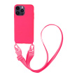Θήκη Σιλικόνης με Strap CarryHang Sonique Apple iPhone 14 Pro Max Λιλά
