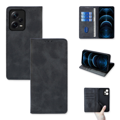 Θήκη Πορτοφόλι Vintage Magnet Wallet Sonique Xiaomi Redmi Note 12 Pro Plus Μαύρο