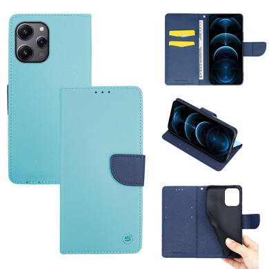 Θήκη Πορτοφόλι Sonique Trend Wallet Xiaomi Redmi 12 4G / Redmi 12 5G Σιέλ / Σκούρο Μπλε