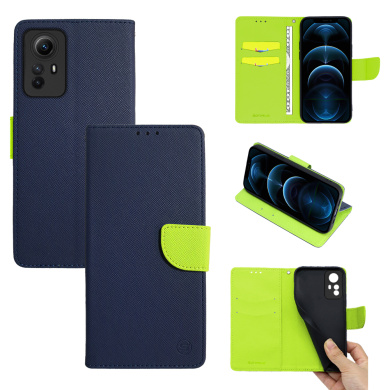 Θήκη Πορτοφόλι Sonique Trend Wallet Xiaomi Redmi Note 12s Σκούρο Μπλε / Λαχανί