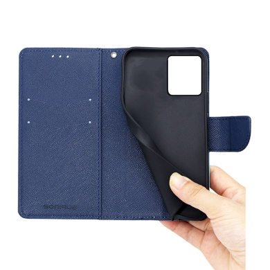Θήκη Πορτοφόλι Sonique Trend Wallet Realme C30 Σιέλ / Σκούρο Μπλε