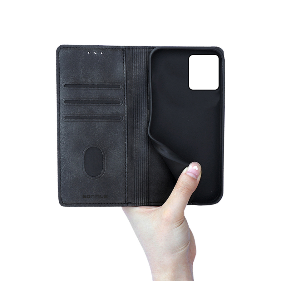 Θήκη Πορτοφόλι Vintage Magnet Wallet Sonique Realme C30 Μαύρο