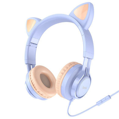 Ενσύρματα Ακουστικά HOCO Cat Ear W36 Γαλάζιο