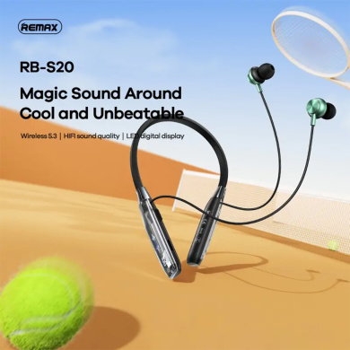 REMAX Sport Neckband Bluetooth Earphone RB-S20 (NEW VERSION) Λευκό