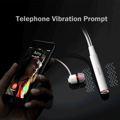 REMAX RB-S6 In-ear Bluetooth Handsfree Ακουστικά με Αντοχή στον Ιδρώτα Λευκό