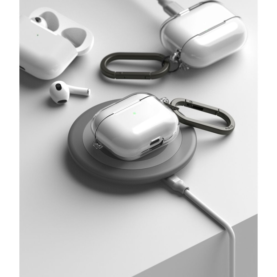 Θήκη PC με Γάντζο Ringke Hinge για Apple AirPods 3 Διάφανο