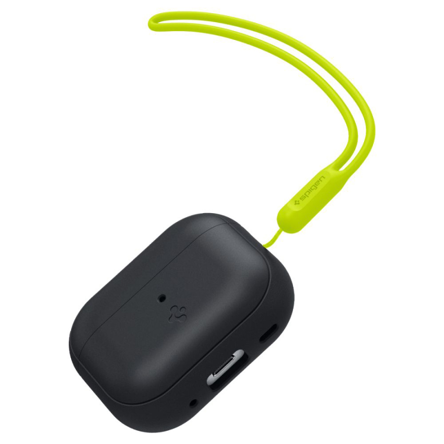 Θήκη Σιλικόνης Spigen Fit με Γάντζο για Apple AirPods Pro 1/2 Μαύρο / Πράσινο