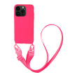 Θήκη Σιλικόνης με Strap CarryHang Sonique Apple iPhone 14 Pro Φουξ