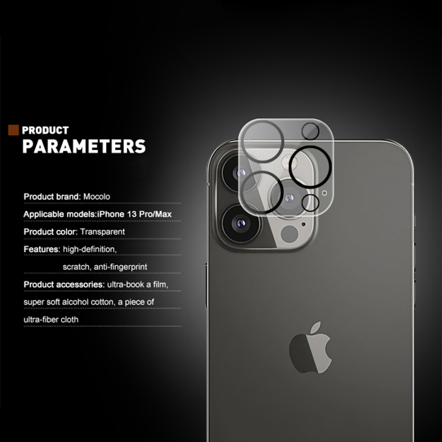 Προστασία Κάμερας Mocolo Lens Full Cover iPhone 13 Pro / iPhone 13 Pro Max Black