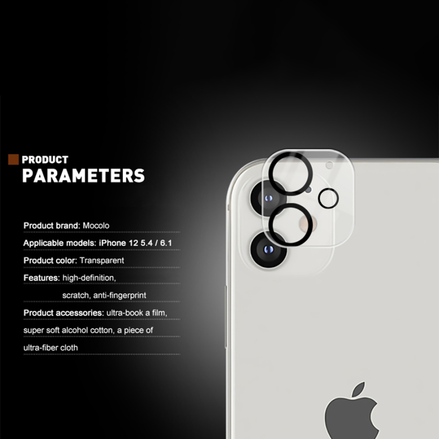 Προστασία Κάμερας Mocolo Lens Full Cover iPhone 12 Black