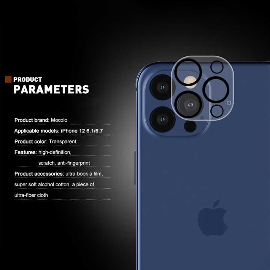 Προστασία Κάμερας Mocolo Lens Full Cover iPhone 12 Pro Black