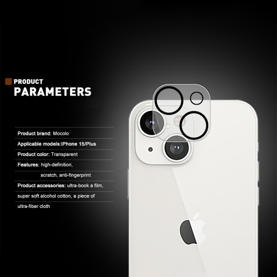 Προστασία Κάμερας Mocolo Lens Full Cover iPhone 15 / iPhone 15 Plus Black