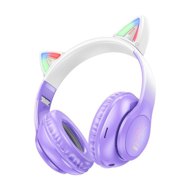 Ασύρματα Ακουστικά HOCO Cat Ear W42 Μωβ