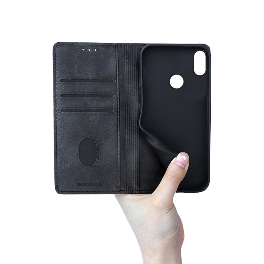 Θήκη Πορτοφόλι Vintage Magnet Wallet Sonique Xiaomi Redmi Note 6 Pro Μαύρο