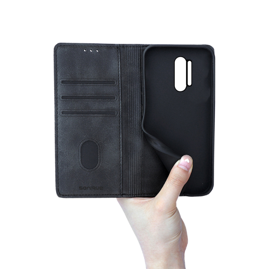 Θήκη Πορτοφόλι Vintage Magnet Wallet Sonique OnePlus 8 Pro Μαύρο