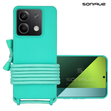 Θήκη Σιλικόνης με Κορδόνι CarryHang Sonique Xiaomi Redmi Note 13 5G Γαλάζιο
